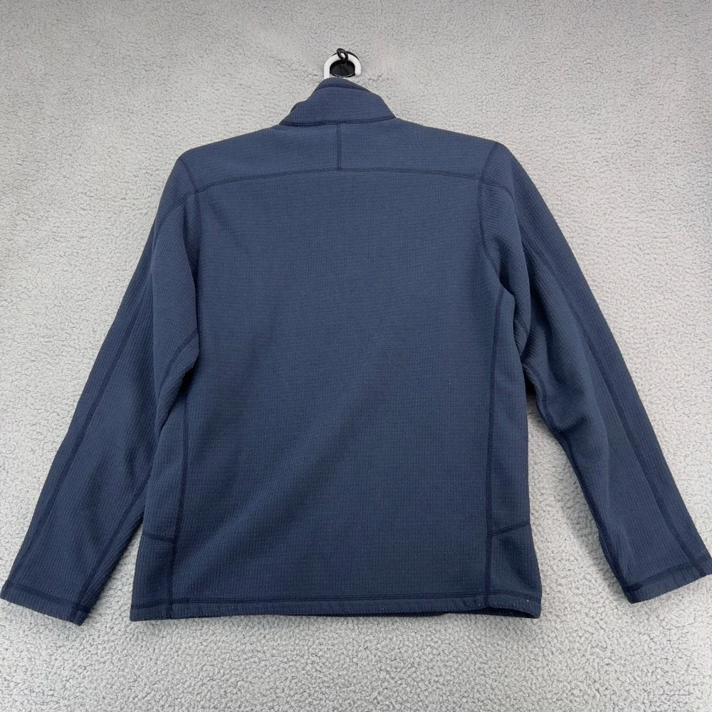 The North Face Mens Navy Blue Waffle Knit Quarter Zip Fleece Size Medium